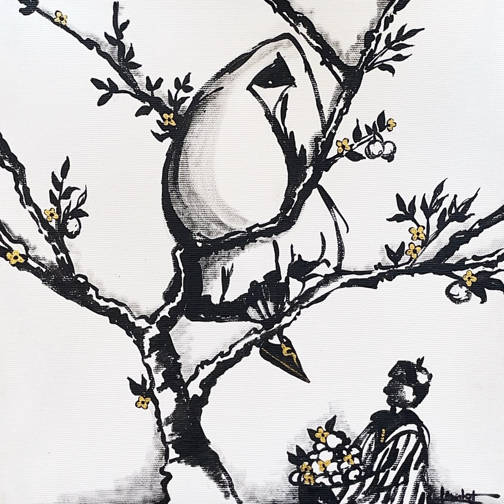 Fruits of the Encounter., Acrylic over cotton canvas, 30x30cm